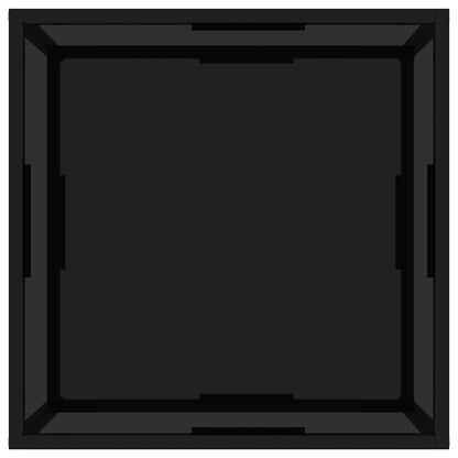 Tavolino da Salotto Nero 60x60x35 cm in Vetro Temperato | homemem39