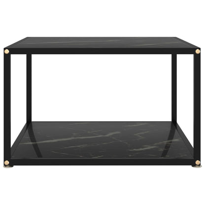 Tavolino da Salotto Nero 60x60x35 cm in Vetro Temperato | homemem39