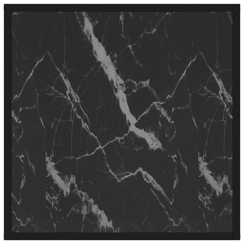 Tavolino da Salotto Nero 60x60x35 cm in Vetro Temperato | homemem39