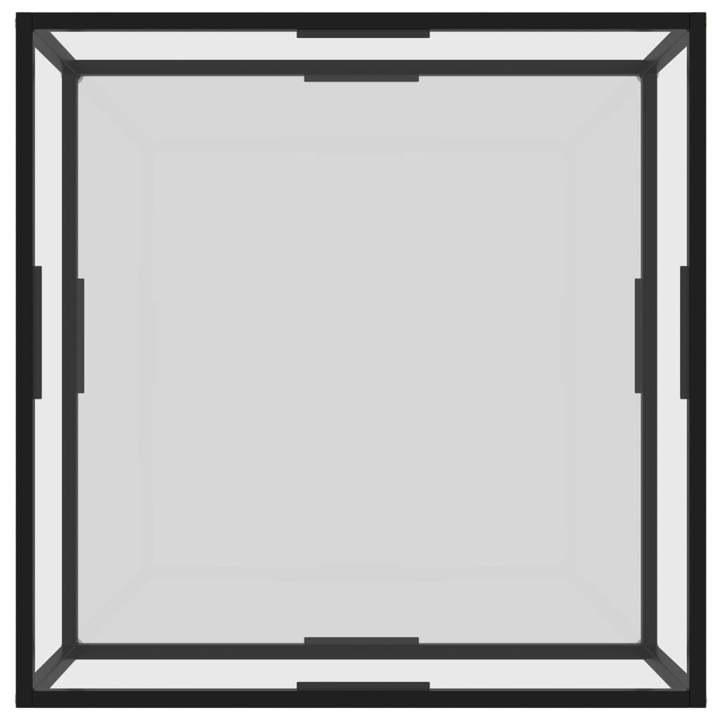 Tavolino da Salotto Trasparente 80x80x35 cm in Vetro Temperato