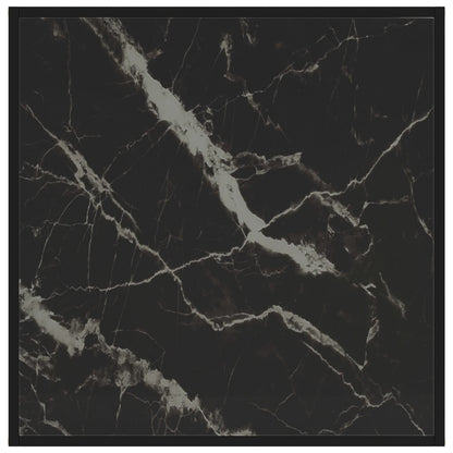 Tavolino da Salotto Nero 80x80x35 cm in Vetro Temperato | homemem39