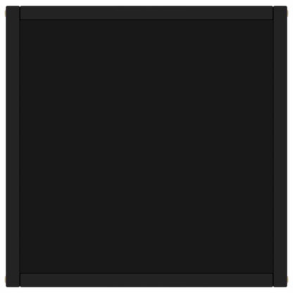 Tavolino da Salotto Nero con Vetro Nero 40x40x50 cm | homemem39