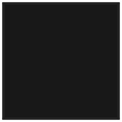 Tavolino da Salotto Nero con Vetro Nero 90x90x50 cm | homemem39