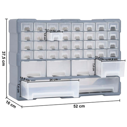 Mobile Contenitore con 38 Cassetti 52x16x37,5 cm