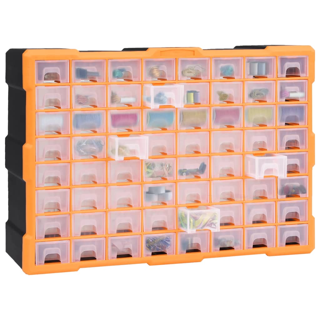Mobile Contenitore con 64 Cassetti 52x16x37,5 cm | homemem39