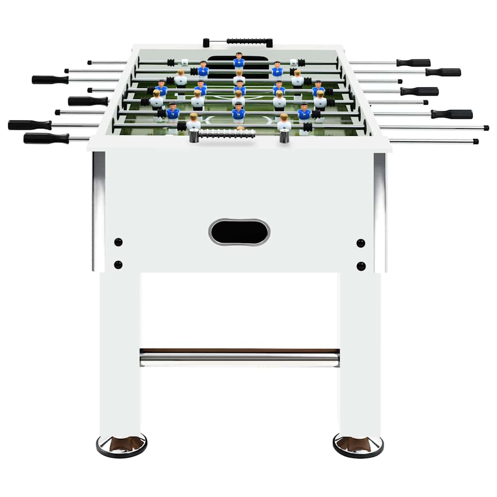Tavolo Calcio Balilla in Acciaio 60 kg 140x74,5x87,5 cm Bianco - homemem39