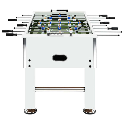 Tavolo Calcio Balilla in Acciaio 60 kg 140x74,5x87,5 cm Bianco - homemem39
