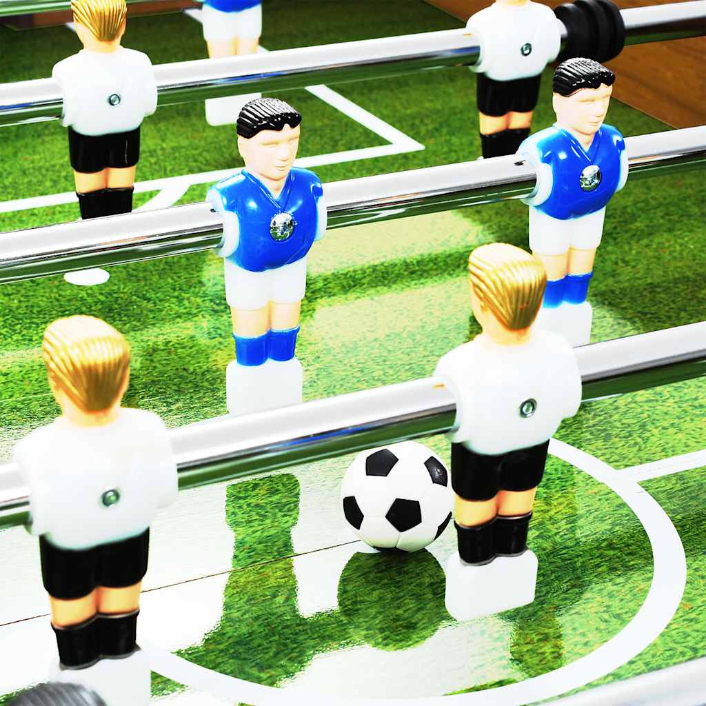 Tavolo Calcio Balilla Acciaio 140x74,5x87,5cm Marroncino e Nero - homemem39