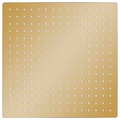 Testa Doccia a Pioggia in Acciaio Inox 40x40 cm Quadrata Oro - homemem39