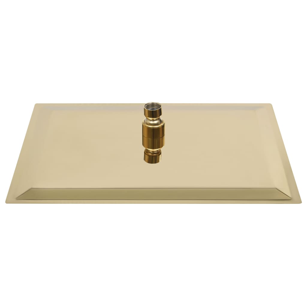 Testa Doccia a Pioggia in Acciaio Inox 40x40 cm Quadrata Oro - homemem39