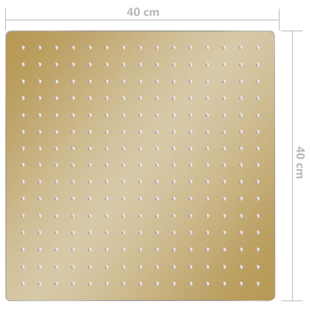 Testa Doccia a Pioggia in Acciaio Inox 40x40 cm Quadrata Oro - homemem39