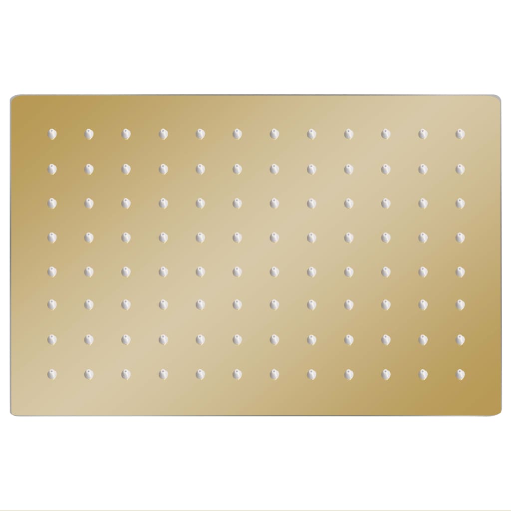 Testa Doccia a Pioggia in Acciaio Inox 30x20cm Rettangolare Oro - homemem39