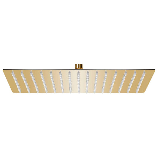 Rain Shower Head Stainless Steel 40x30 cm Rectangular Gold