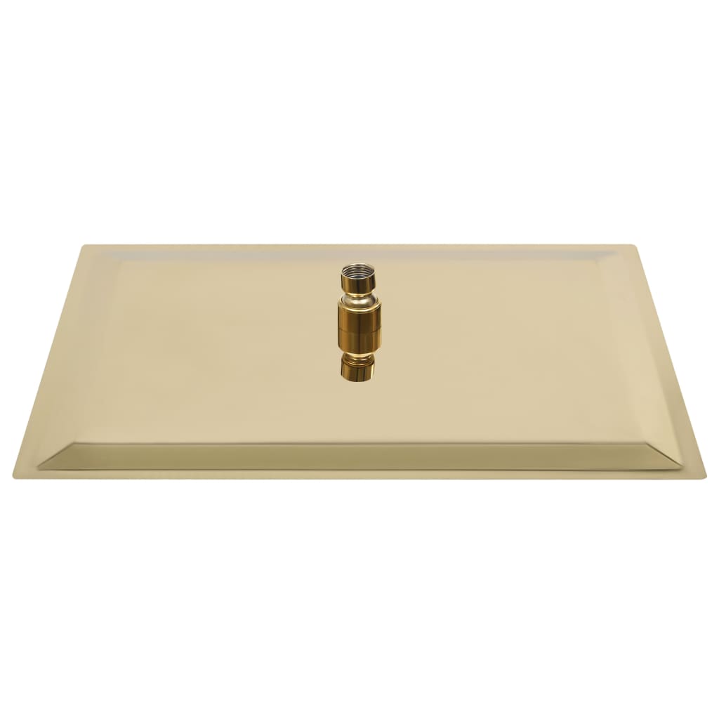 Testa Doccia a Pioggia Acciaio Inox 40x30 cm Rettangolare Oro