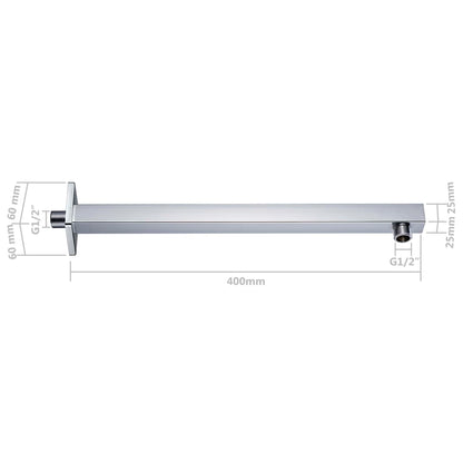 Braccio di Supporto Doccia Quadrato Acciaio 201 Argento 40 cm | homemem39