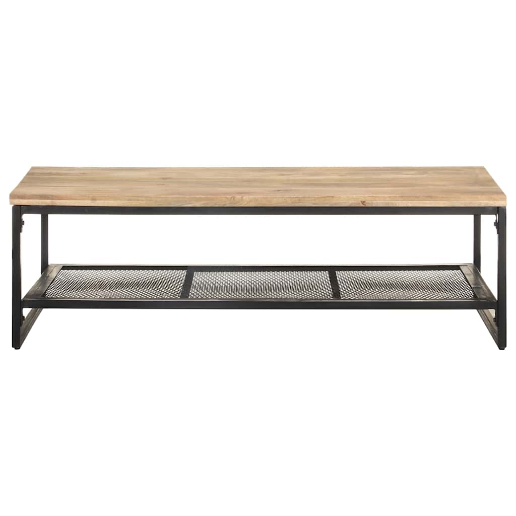 Tavolino da Salotto 110x60x35 cm in Legno Massello di Mango