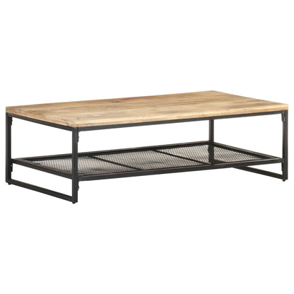 Tavolino da Salotto 110x60x35 cm in Legno Massello di Mango | homemem39