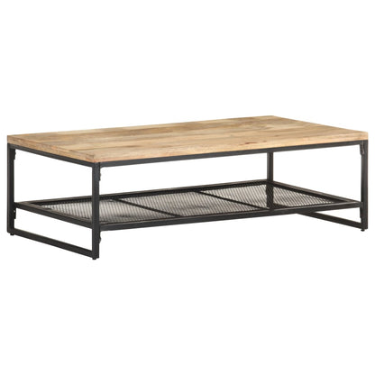 Tavolino da Salotto 110x60x35 cm in Legno Massello di Mango | homemem39