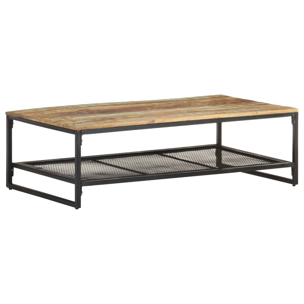 Tavolino da Salotto 110x60x35 cm in Legno Massello di Recupero | homemem39