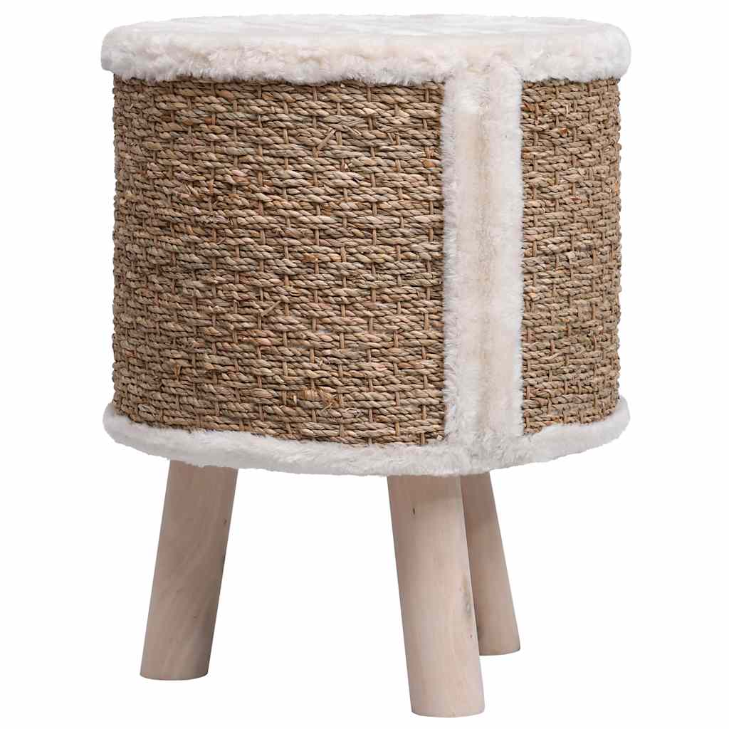 Cuccia per Gatti con Gambe in Legno 41 cm in Giunco - homemem39