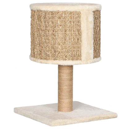 Albero per Gatti con Casetta e Palo Tiragraffi 52 cm in Giunco - homemem39