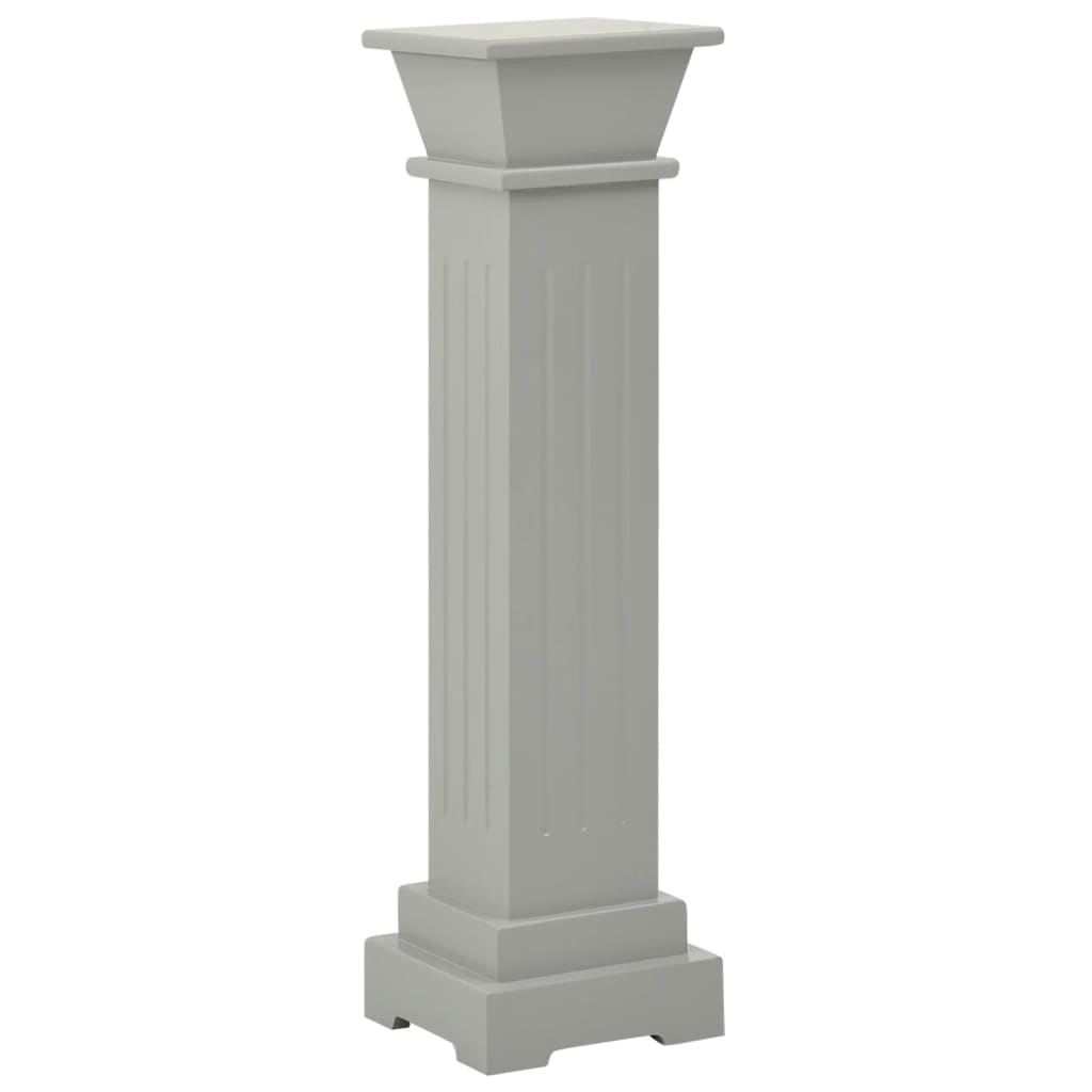 Piedistallo per Piante Quadrato Classico Grigio 17x17x66 cm MDF