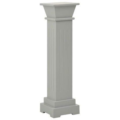 Piedistallo per Piante Quadrato Classico Grigio 17x17x66 cm MDF