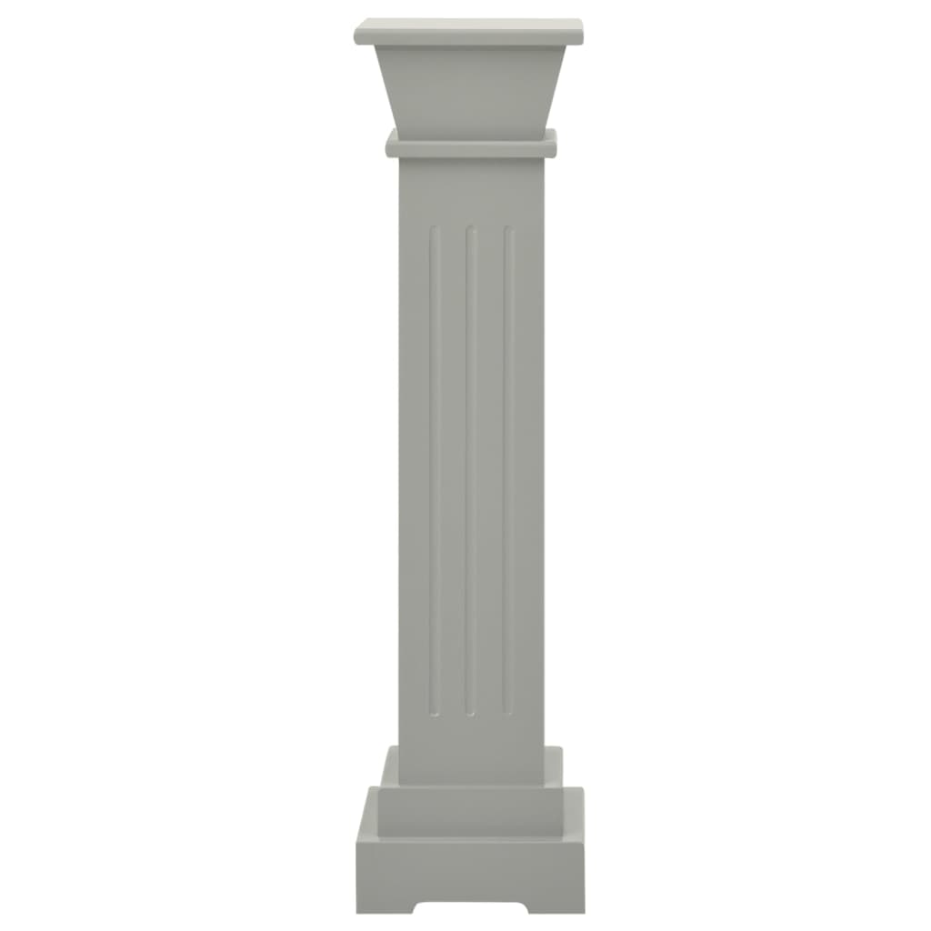 Piedistallo per Piante Quadrato Classico Grigio 17x17x66 cm MDF