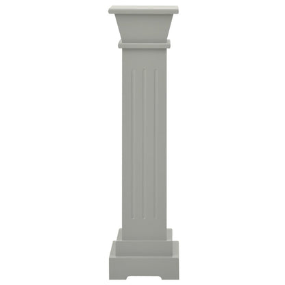 Piedistallo per Piante Quadrato Classico Grigio 17x17x66 cm MDF