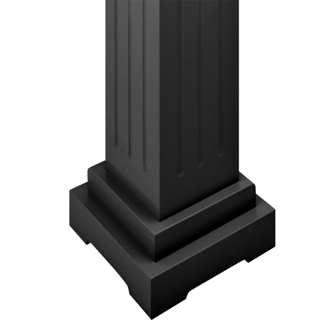 Piedistallo per Piante Quadrato Classico Nero 17x17x66 cm MDF - homemem39