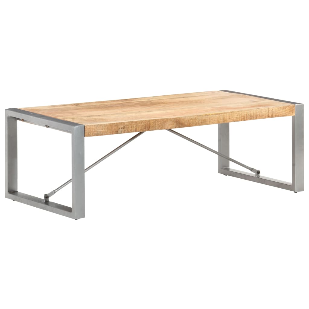 Tavolino da Salotto 120x60x40 cm in Legno di Mango Grezzo | homemem39