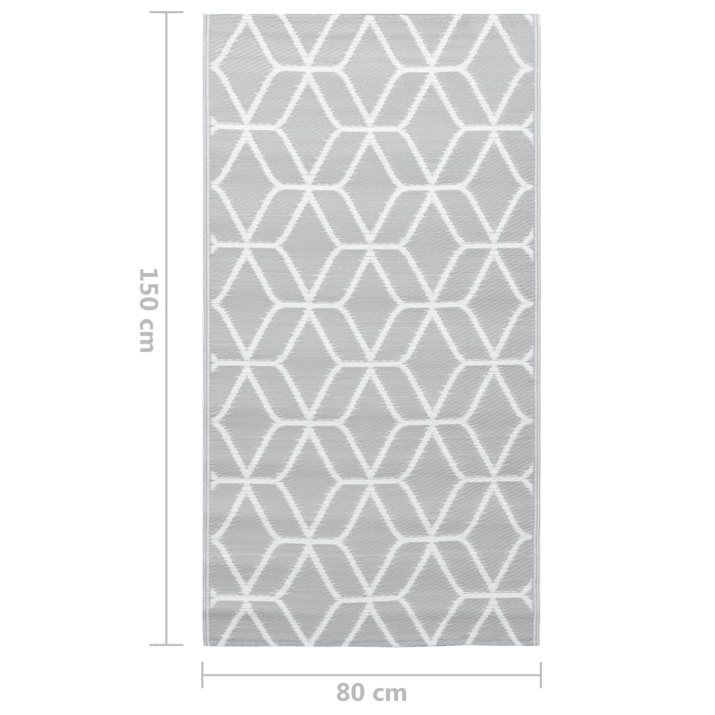 Tappeto da Esterni Grigio 80x150 cm in PP - homemem39