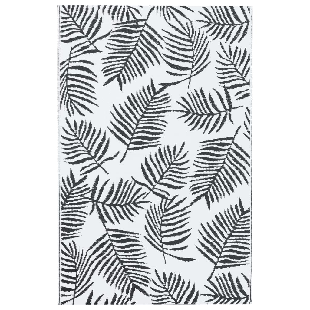 Tappeto da Esterni ARAKIL Bianco e Nero 160x230 cm in PP | homemem39