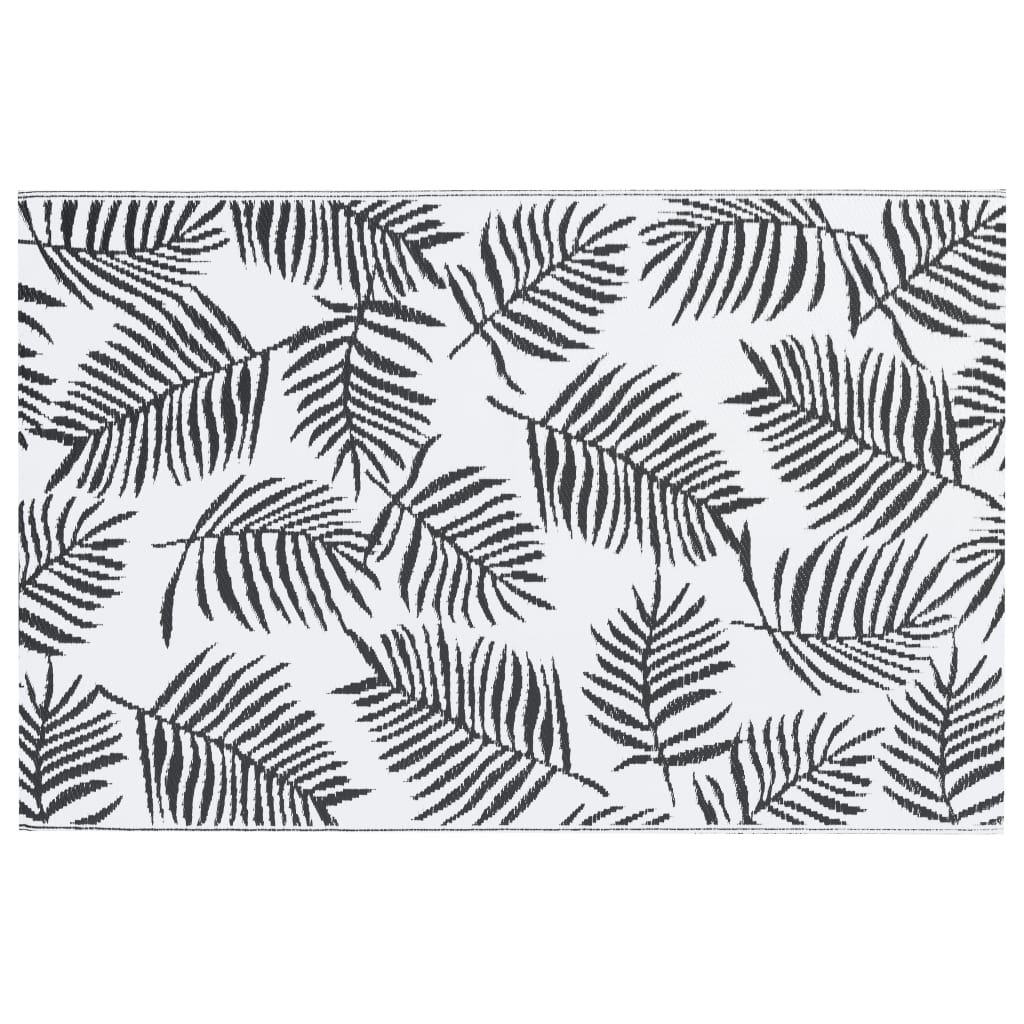 Tappeto da Esterni ARAKIL Bianco e Nero 160x230 cm in PP | homemem39