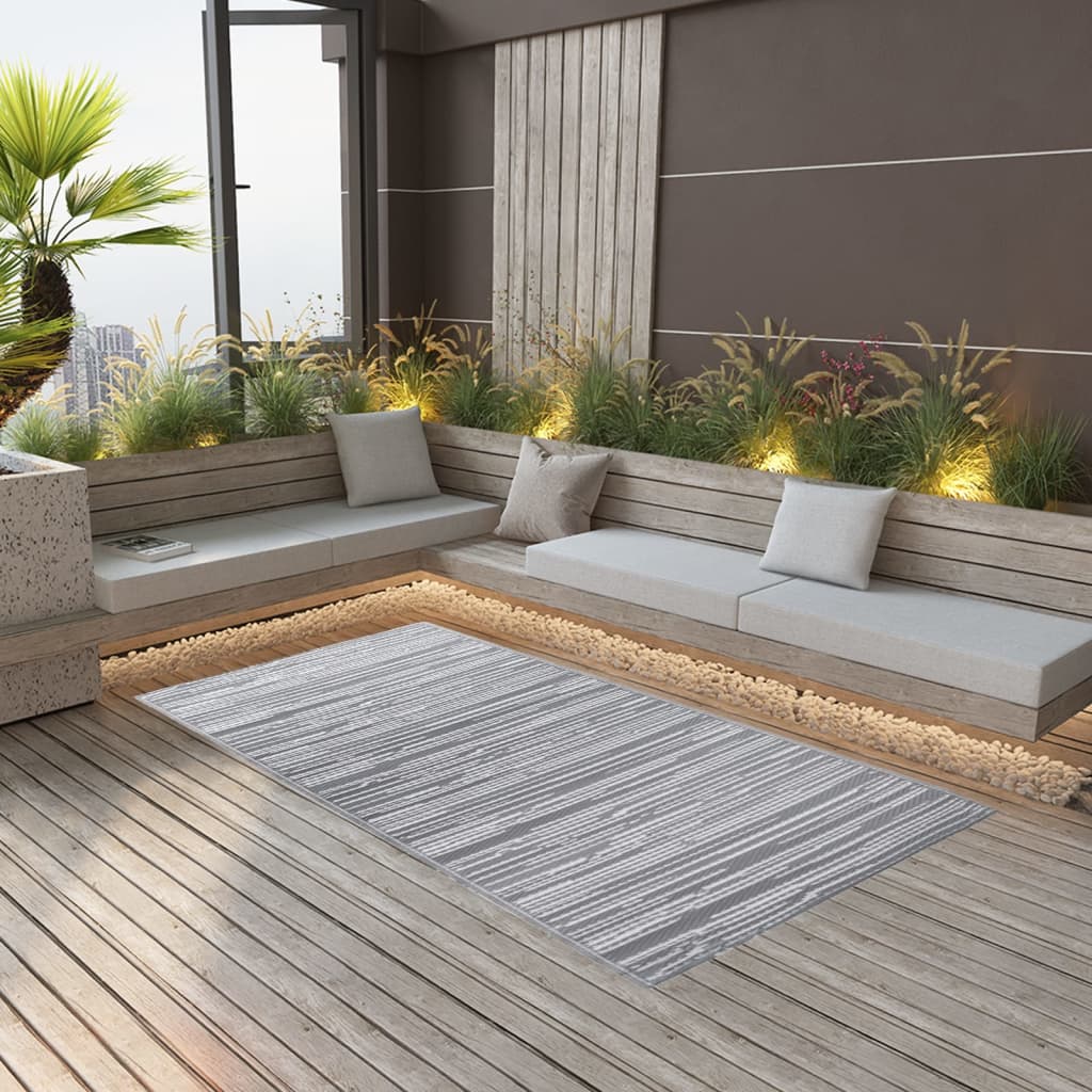 Tappeto da Esterni ARAKIL Grigio 120x180 cm in PP | homemem39