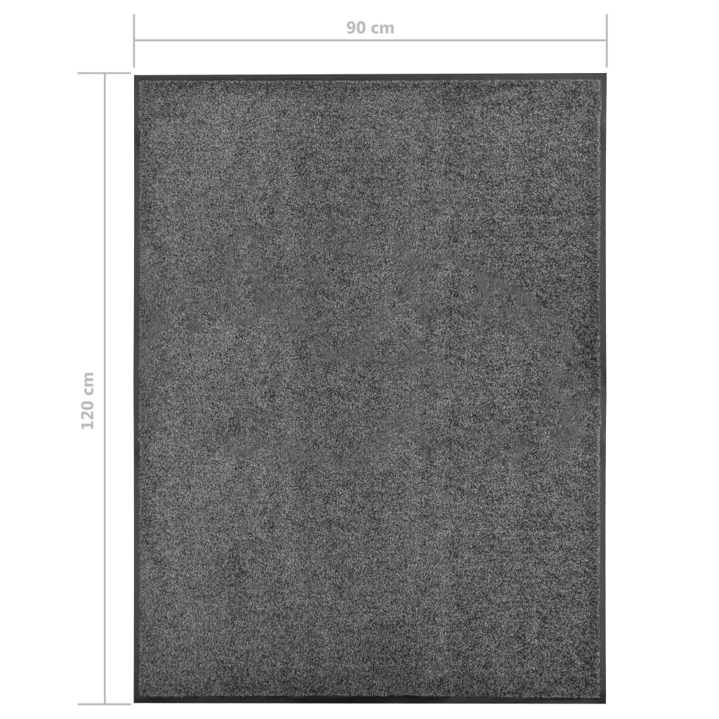 Zerbino Lavabile Antracite 90x120 cm | homemem39