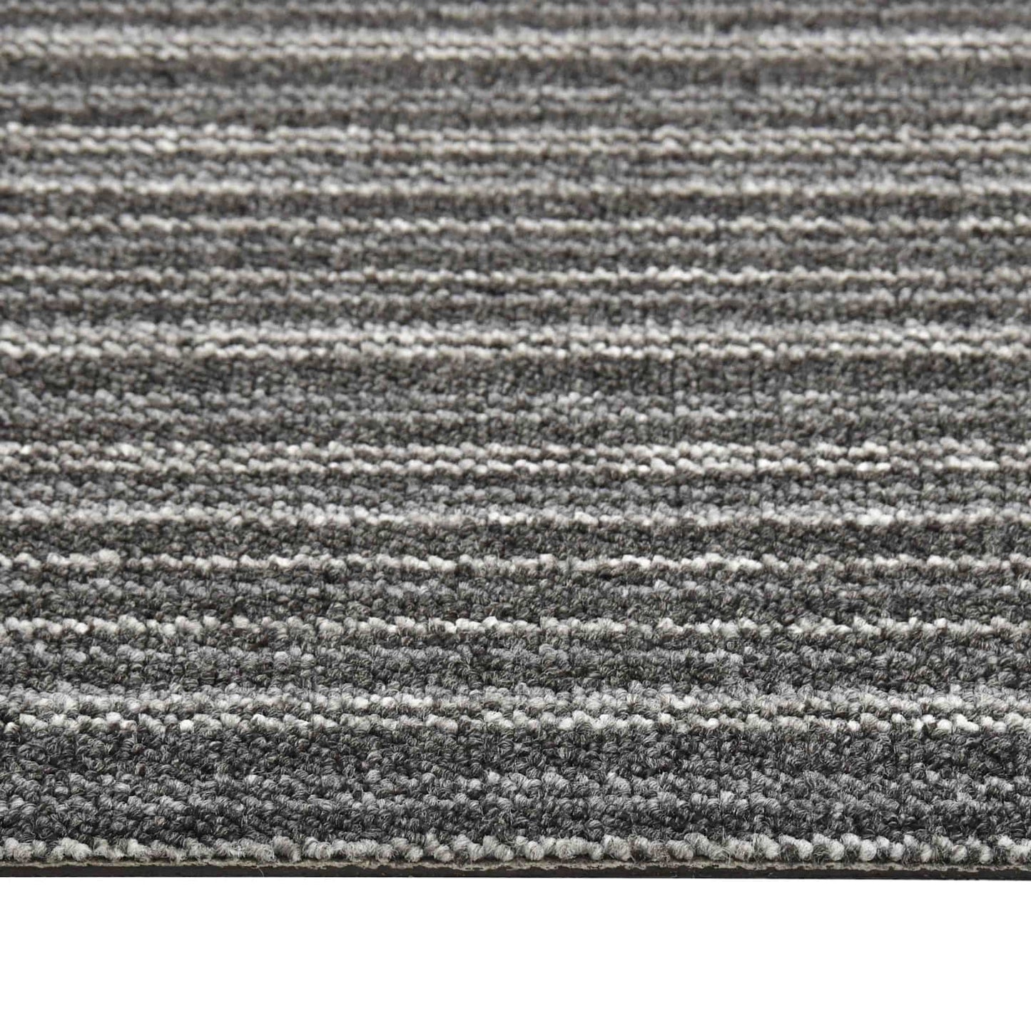 Tappeto 20 pcs Antracite Striato 50 x 50 cm 100% Polipropilene | homemem39