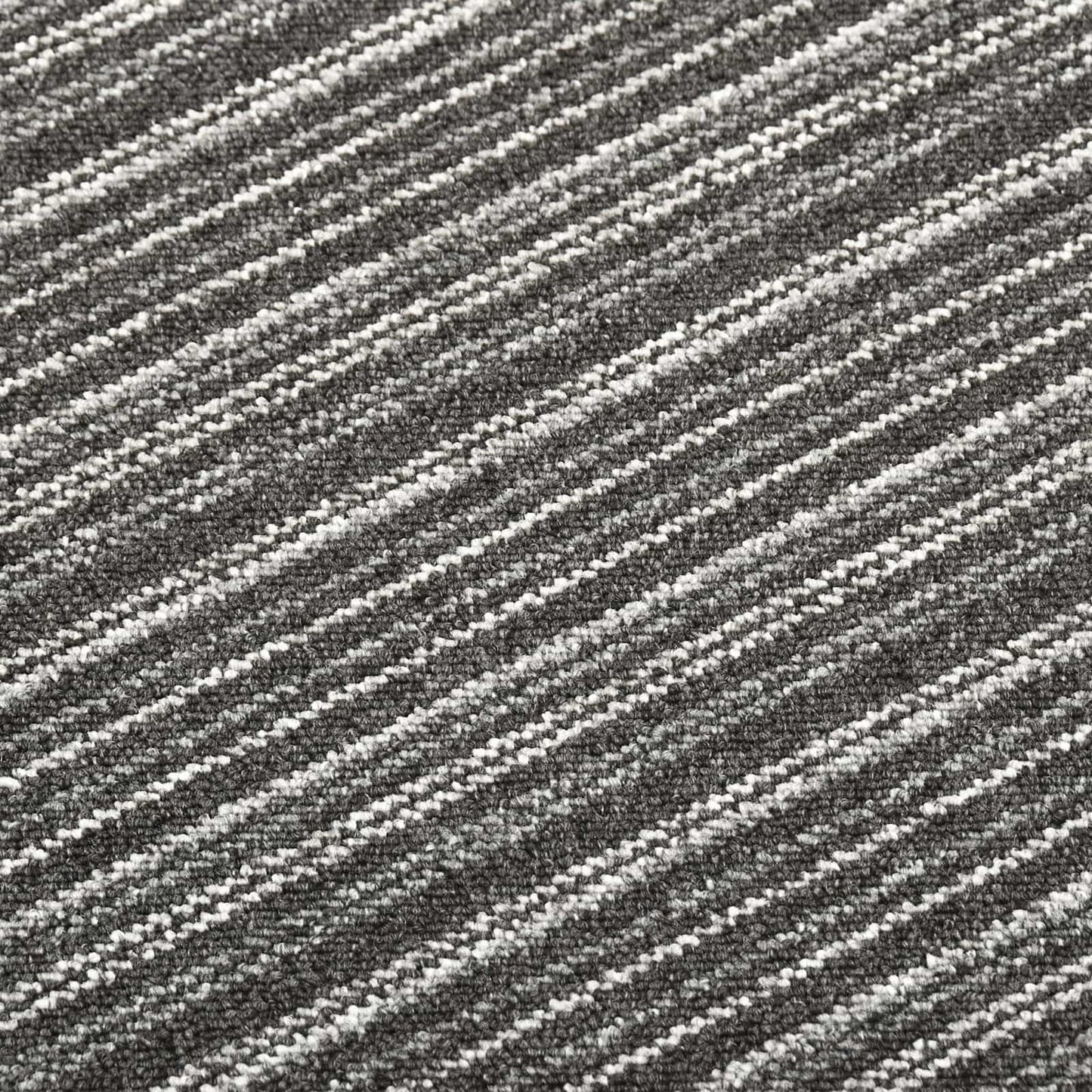 Tappeto 20 pcs Antracite Striato 50 x 50 cm 100% Polipropilene | homemem39