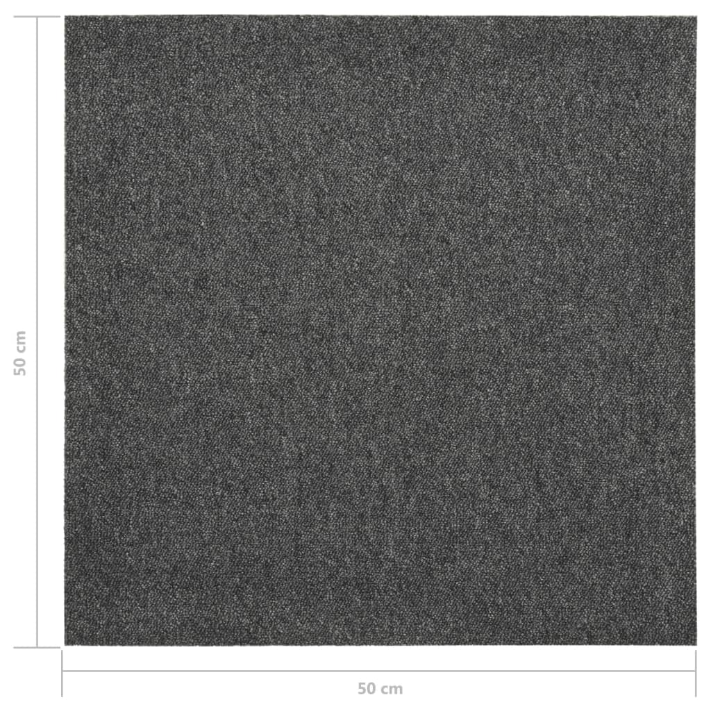 Quadrotte di Moquette 20 pz 5 m² 50x50 cm Antracite - homemem39