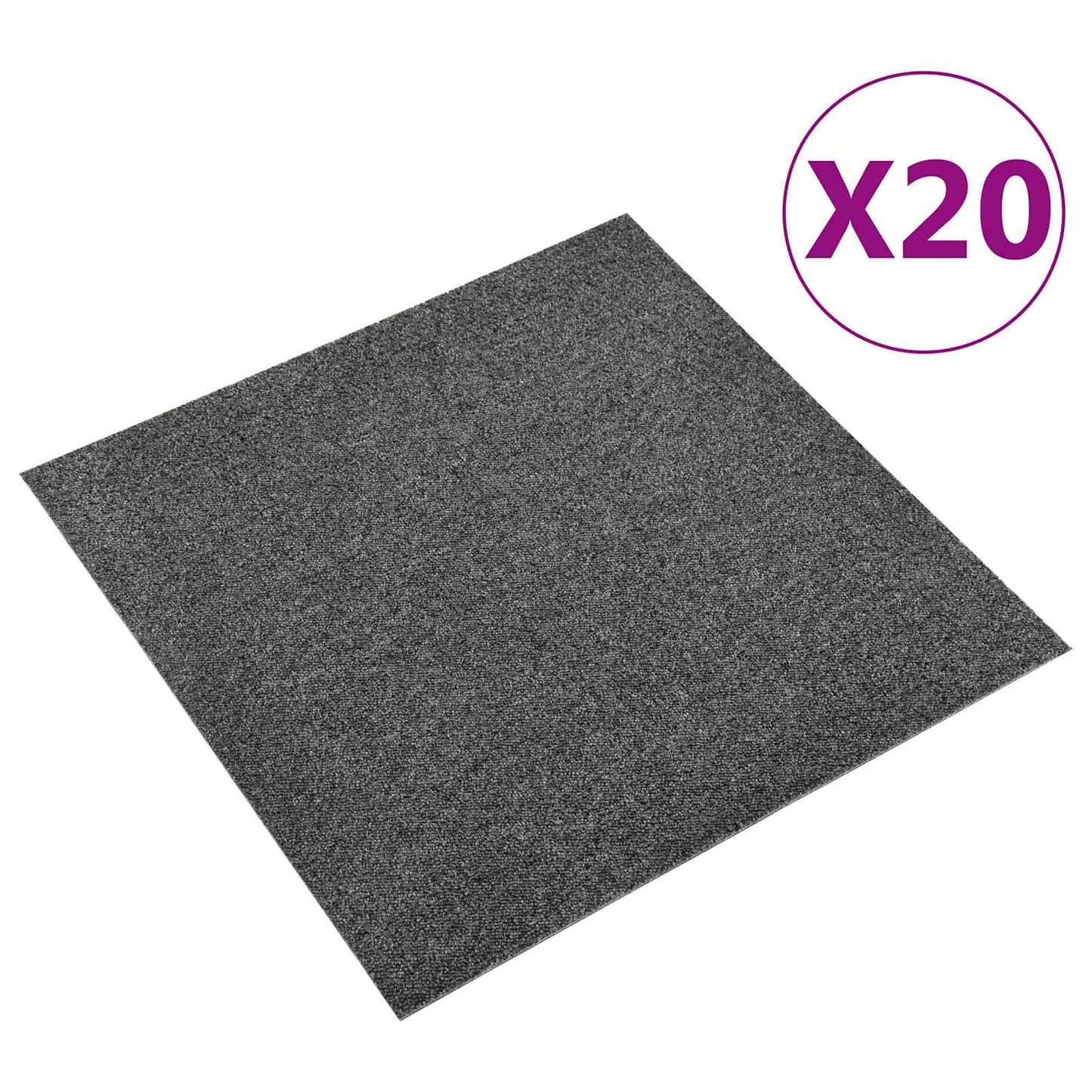 Tappeto 20 pcs Antracite 50 x 50 cm 100% Polipropilene | homemem39
