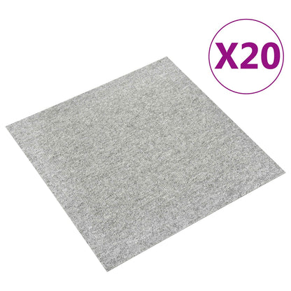 Tappeto 20 pcs Grigio chiaro 50 x 50 cm 100% Polipropilene | homemem39