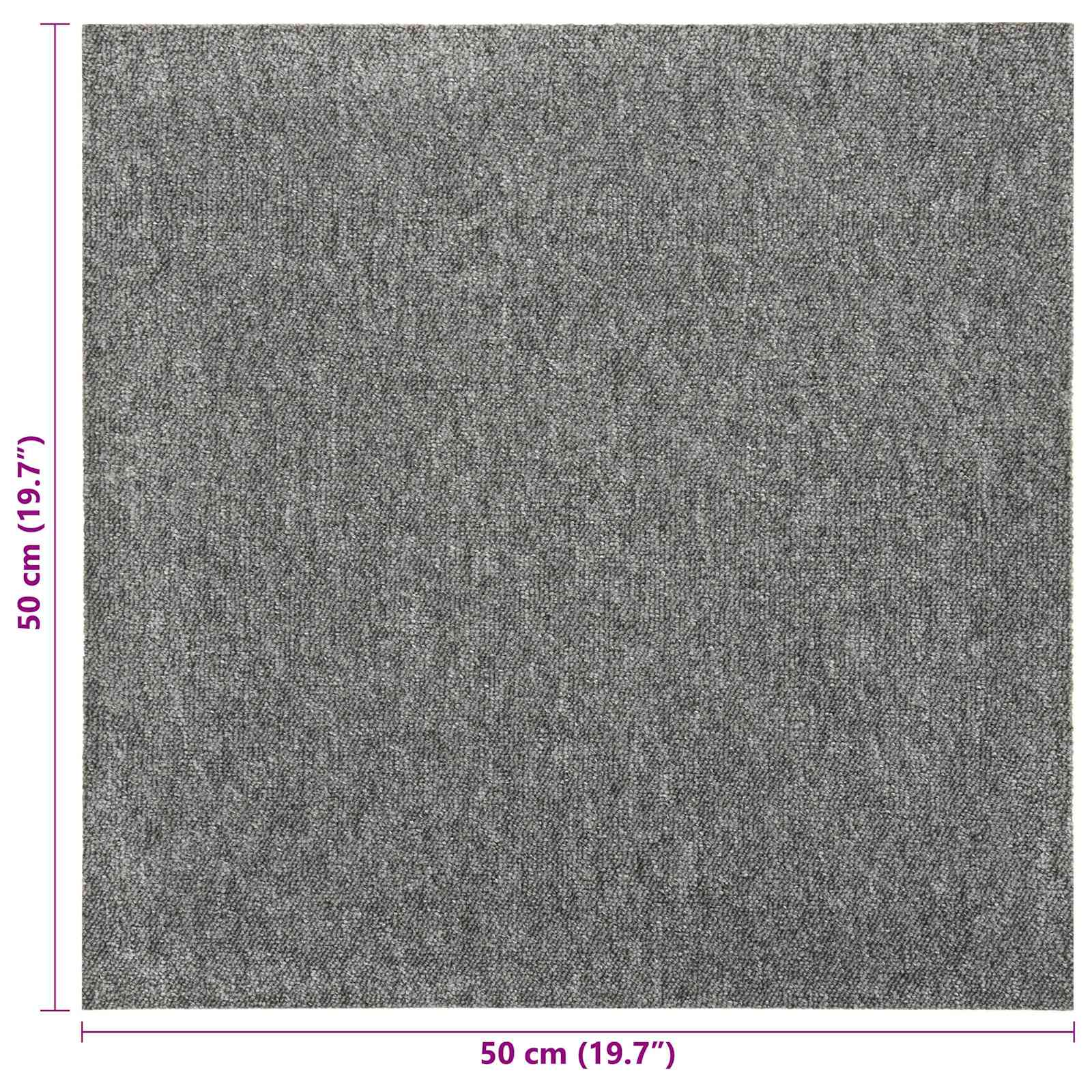 Tappeto 20 pcs Grigio 50 x 50 cm 100% Polipropilene | homemem39