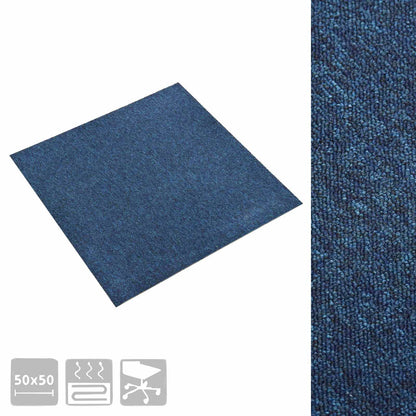 Tappeto 20 pcs Blu Scuro 50 x 50 cm 100% Polipropilene | homemem39