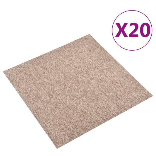 Quadrotte di Moquette 20 pz 5 m² 50x50 cm Beige