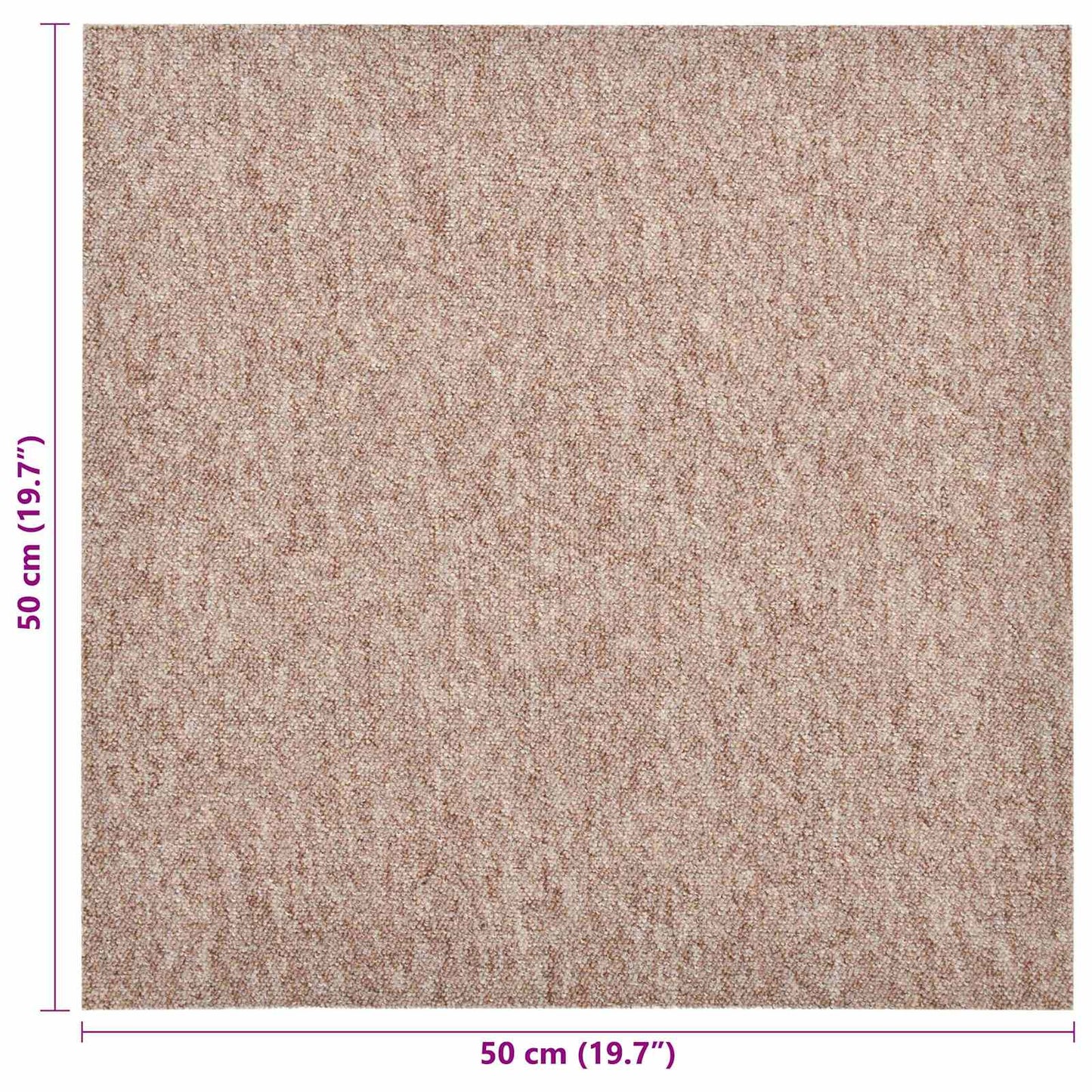 Tappeto 20 pcs Beige 50 x 50 cm 100% Polipropilene | homemem39