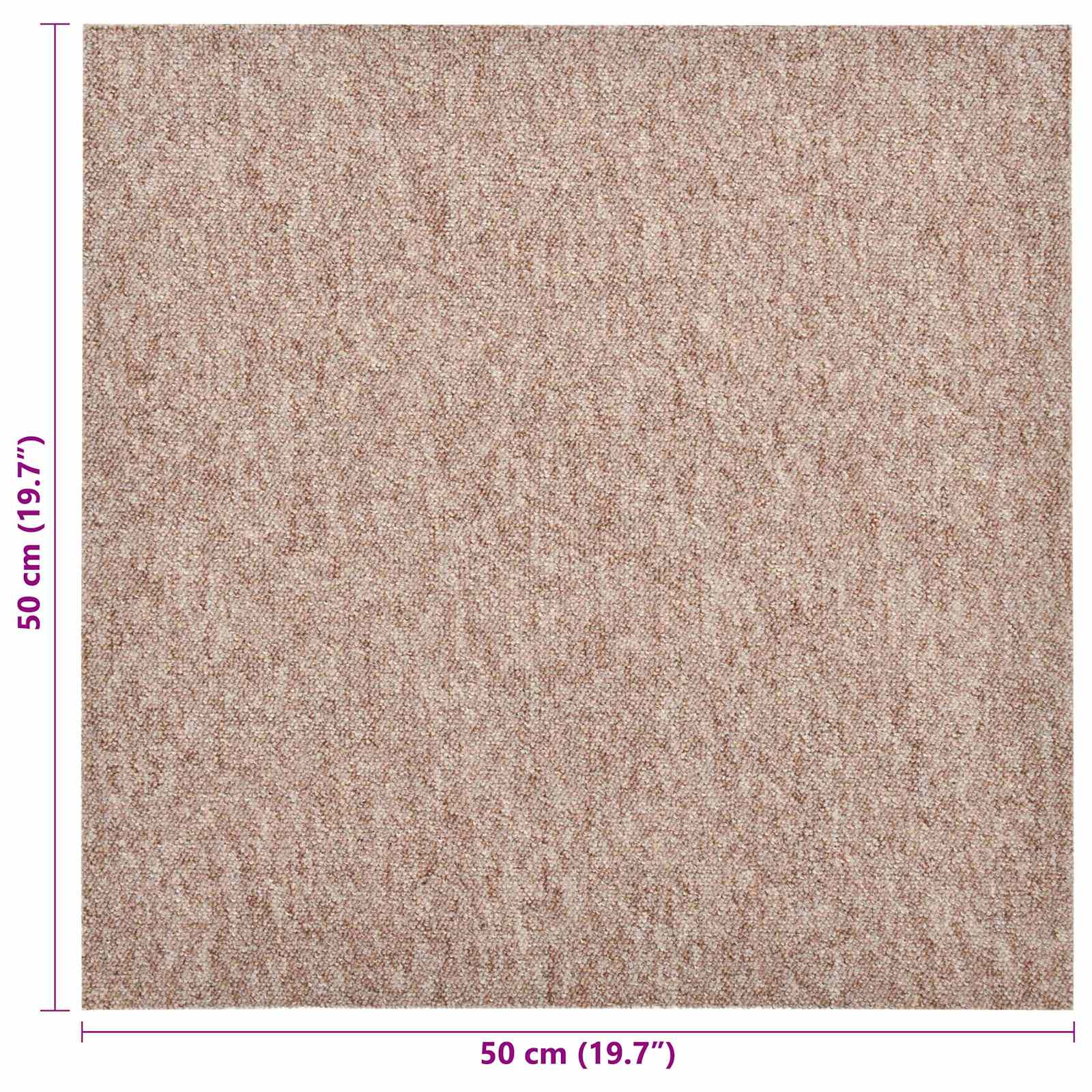 Tappeto 20 pcs Beige 50 x 50 cm 100% Polipropilene | homemem39