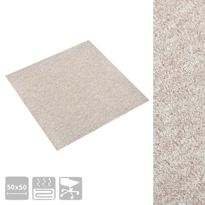 Tappeto 20 pcs Beige chiaro 50 x 50 cm 100% Polipropilene