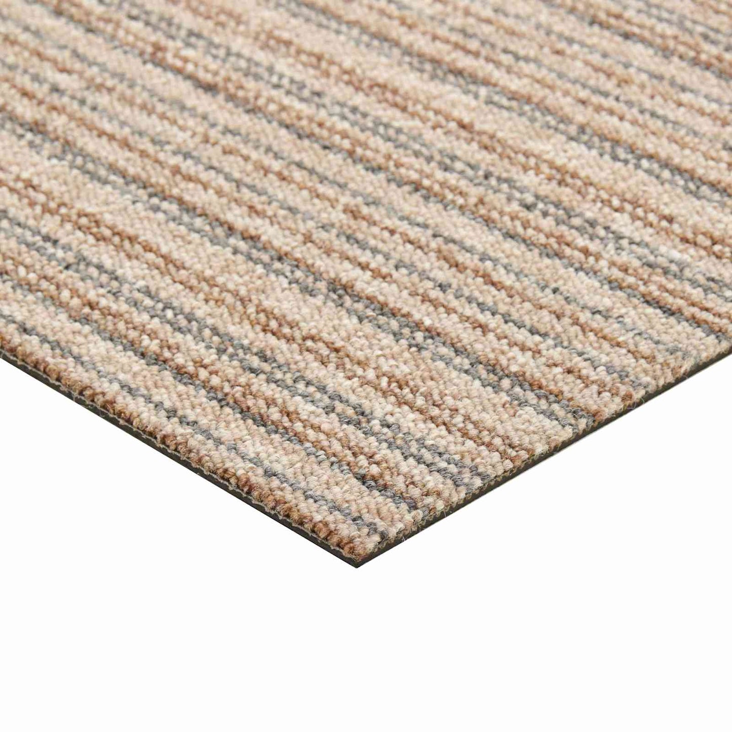 Tappeto 20 pcs Beige Striato 50 x 50 cm 100% Polipropilene | homemem39