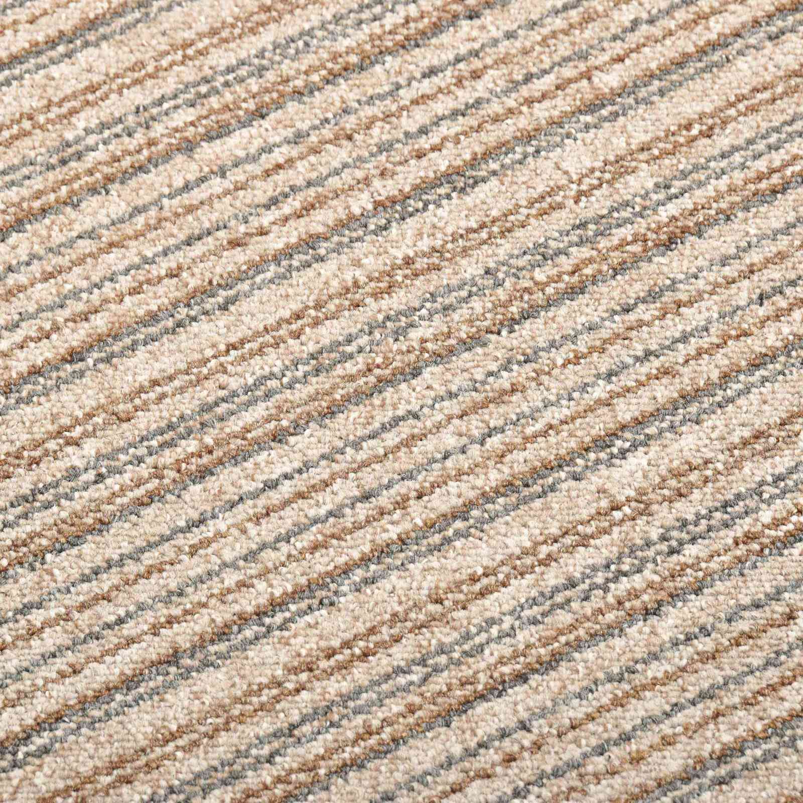 Tappeto 20 pcs Beige Striato 50 x 50 cm 100% Polipropilene | homemem39