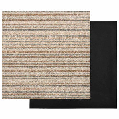 Tappeto 20 pcs Beige Striato 50 x 50 cm 100% Polipropilene | homemem39